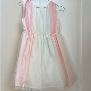 Janie and Jack Pink and Green Pleated Sundress for Prom